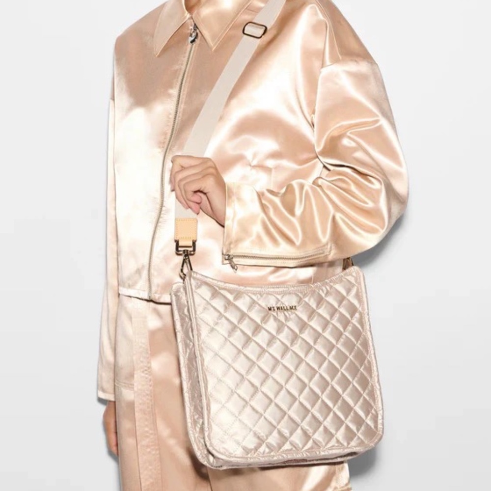 NWT MZ Wallace Metro Box Handbag – Shimmering Pale Rose Gold - $245 Orig Price